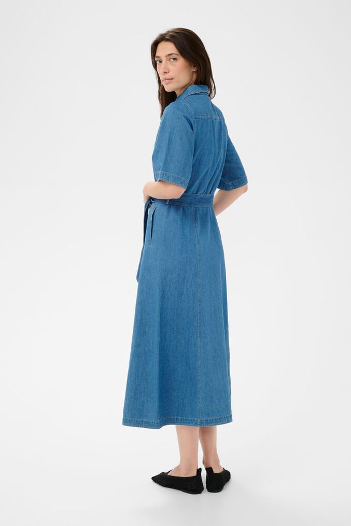 Part Two Ama Dress - Medium Blue Denim