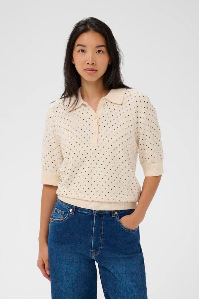 Part Two Anetti Sweater - Dark Navy Dot Print