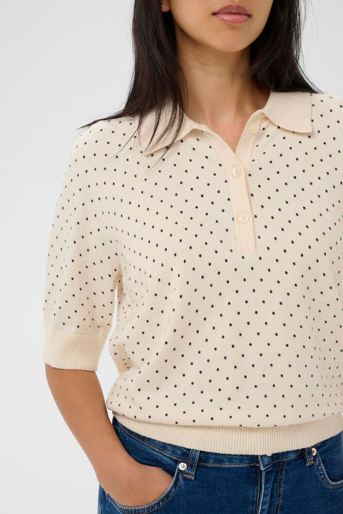 Part Two Anetti Sweater - Dark Navy Dot Print