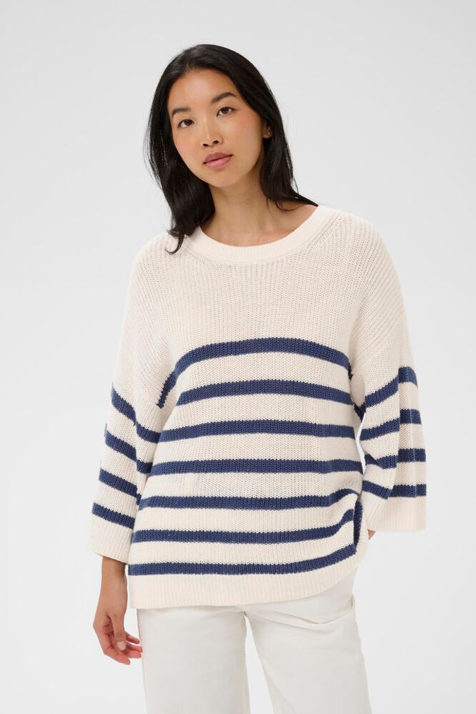 Part Two Aliza Sweater - Blue Stripe
