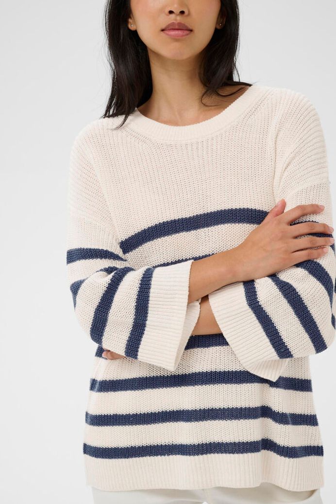 Part Two Aliza Sweater - Blue Stripe
