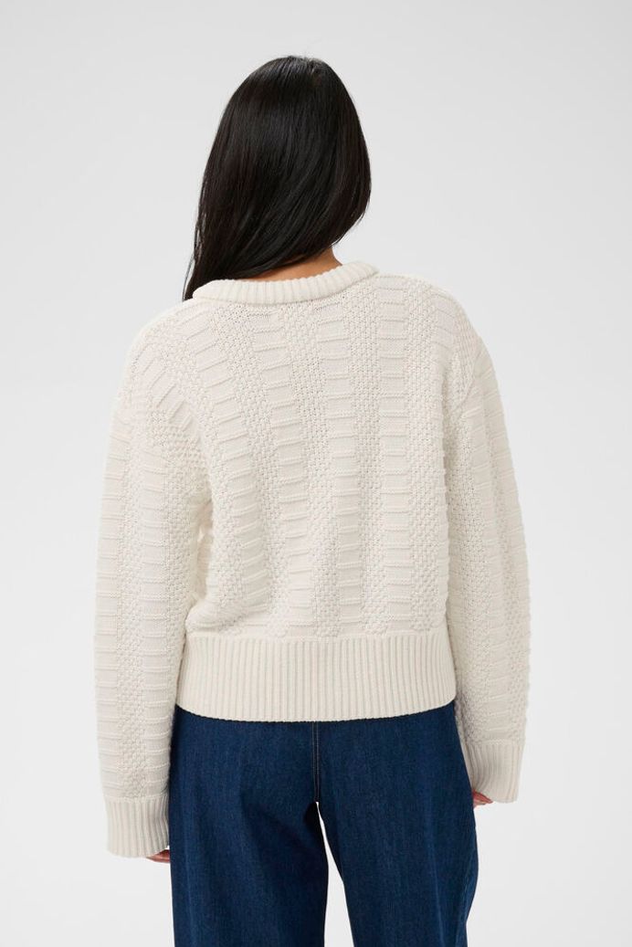 Part Two Aniela Zip-Up Sweater - Whisper White