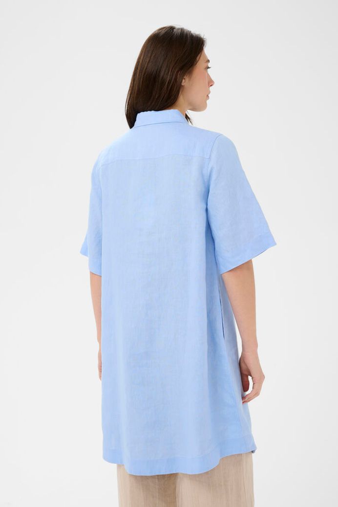 Part Two Sardiae Button Up Dress - Serenity Blue