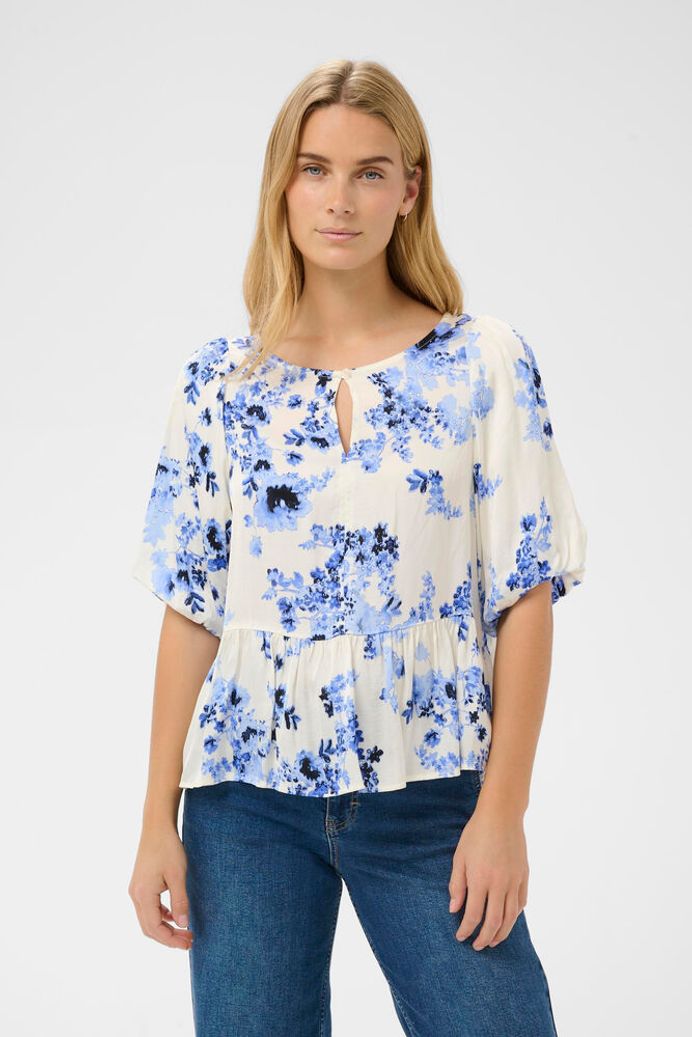 Part Two Azelia Blouse - Blue Shadow Flower