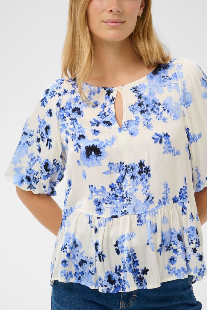 Part Two Azelia Blouse - Blue Shadow Flower