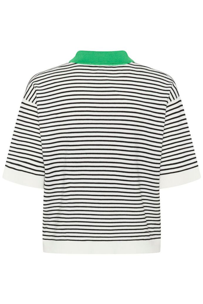 Kaffe Lizza Polo Knit - Chalk/Black
