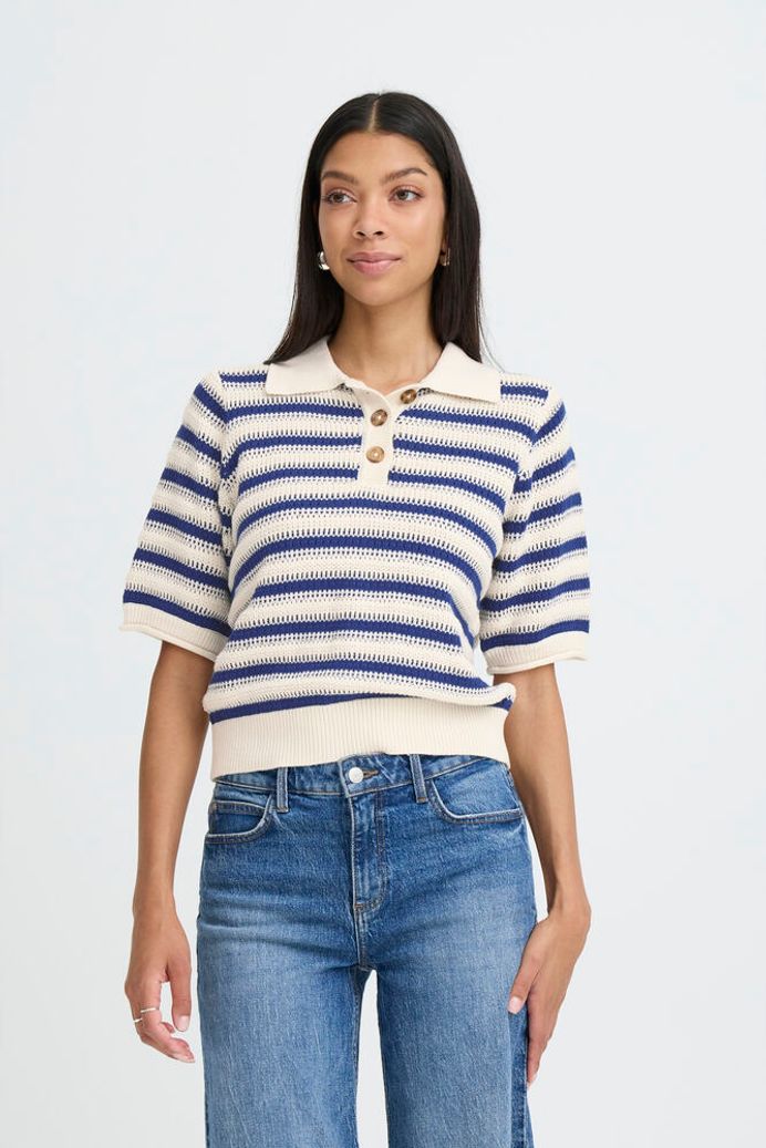 b.young Mikala Pullover - Blue Stripe