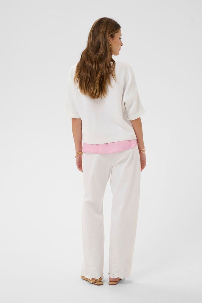 Cream Sillar Knit Bolero - Snow White