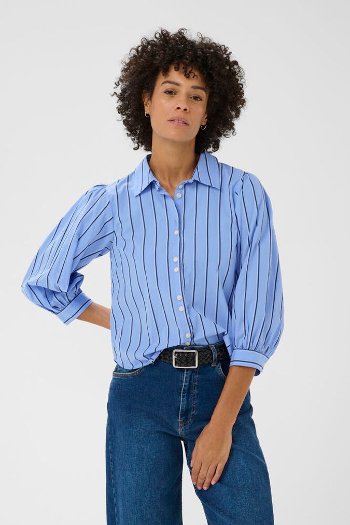 Part Two Anais Blouse - Blue Stripe