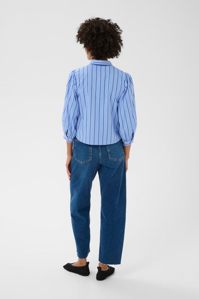 Part Two Anais Blouse - Blue Stripe