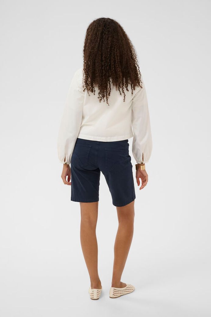 Cream Berta Twill Jacket - Snow White