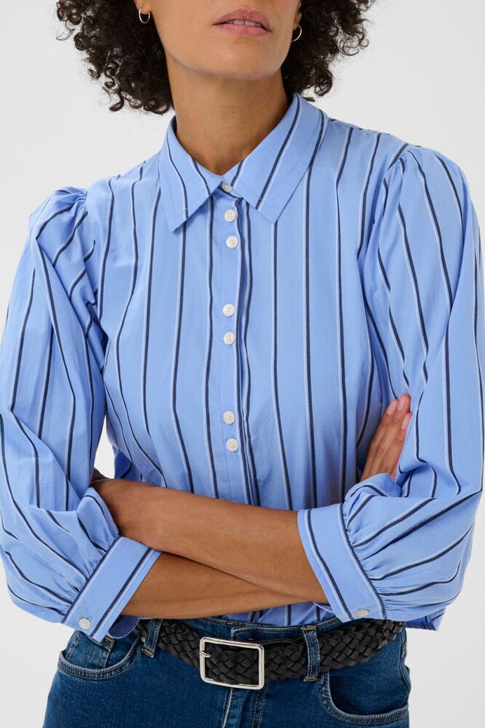 Part Two Anais Blouse - Blue Stripe