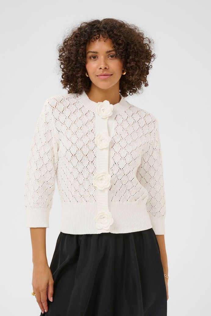 Kaffe Kathrine Knit Cardigan - Chalk