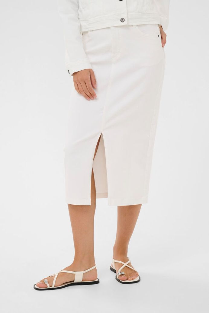 Kaffe Zelina Denim Skirt - Chalk
