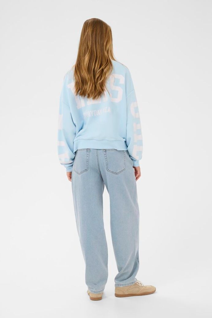 Kaffe Minna Barrel Jeans - Light Blue Washed Denim