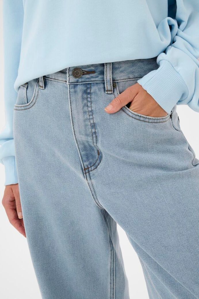Kaffe Minna Barrel Jeans - Light Blue Washed Denim