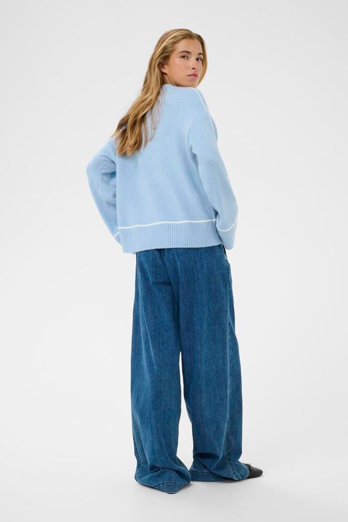 Kaffe Ajinie Knit Pullover - Powder Blue Melange