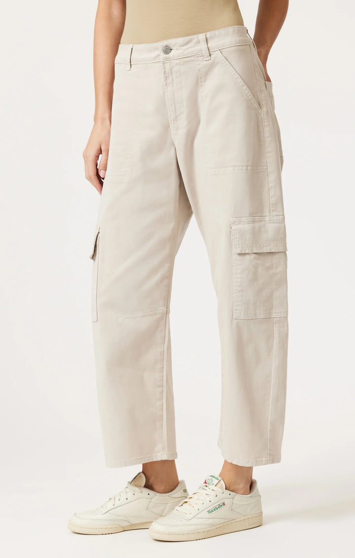 Mavi Vinnie Barrel Cargo Pants - Frost Casual Twill