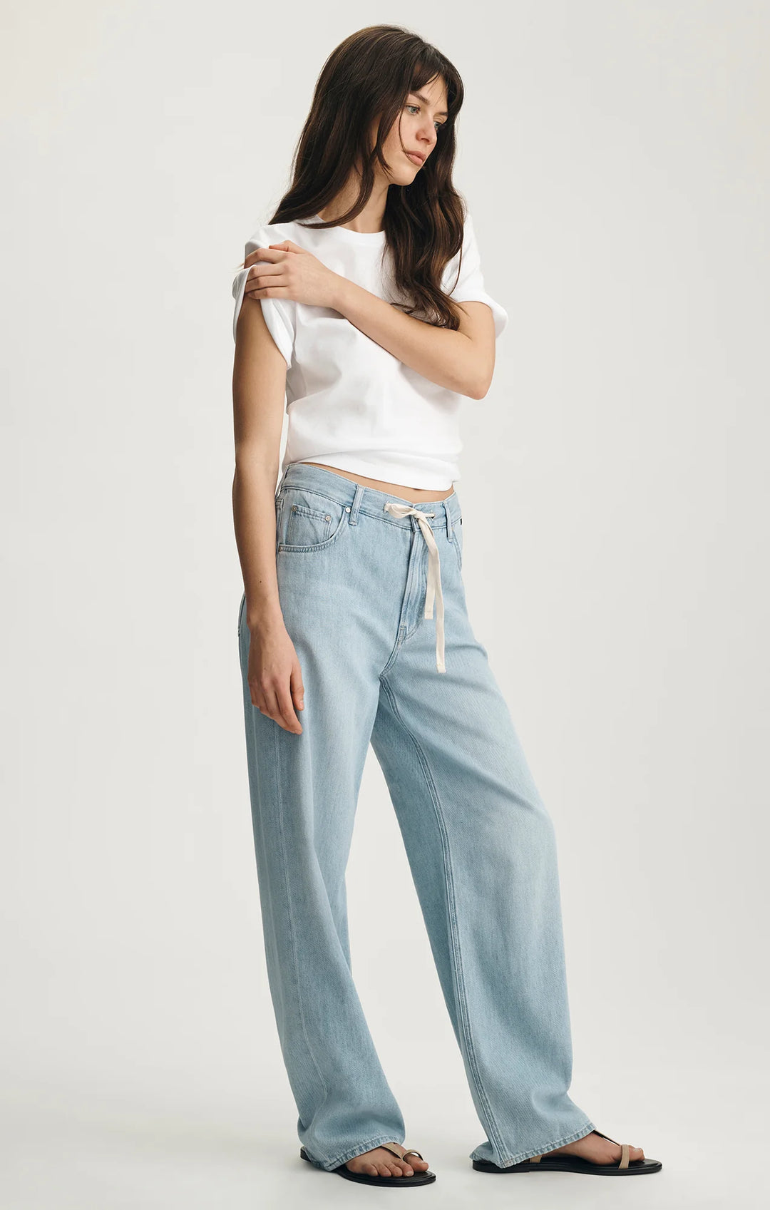 Mavi Nella Wide Leg Jeans - Bleached Well Blue