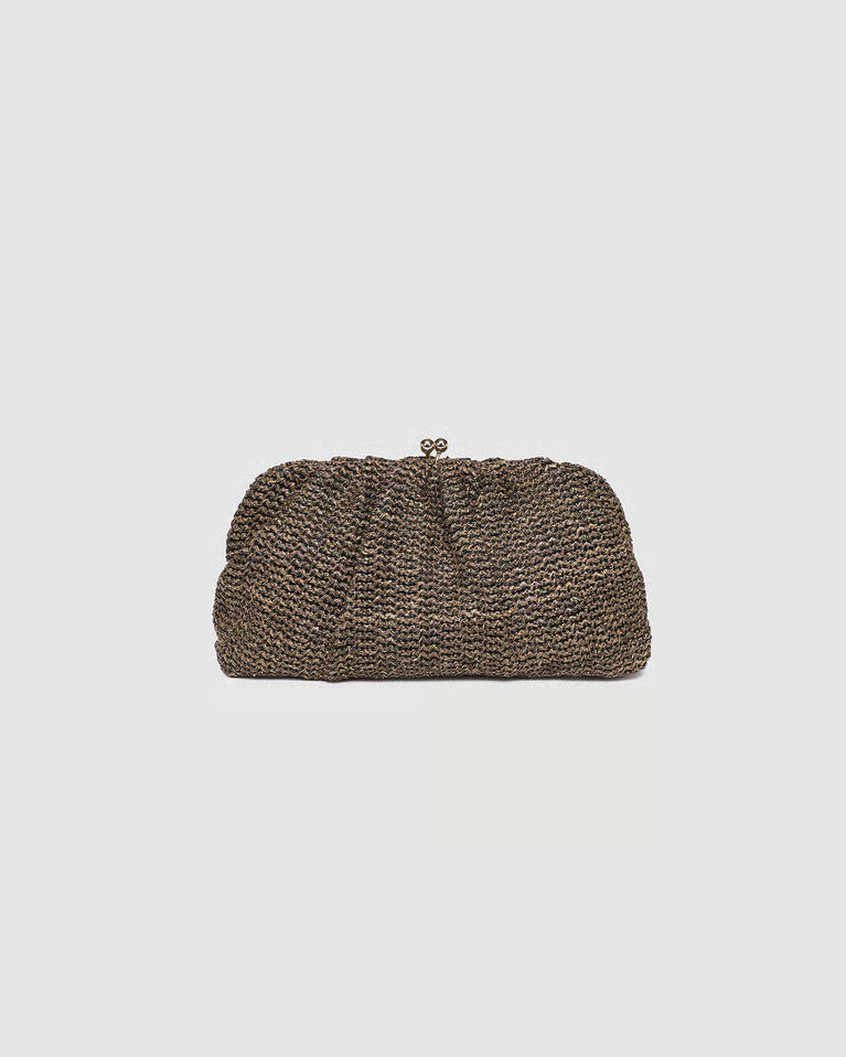 Louenhide Goldie Clutch - Chocolate Knit