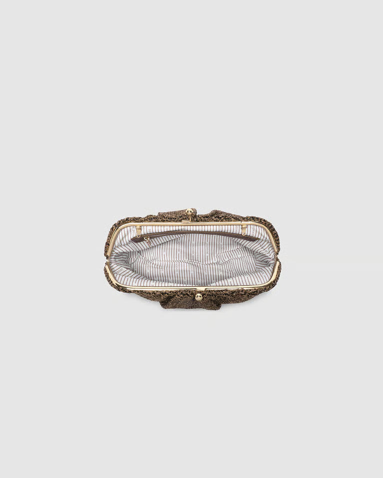 Louenhide Goldie Clutch - Chocolate Knit