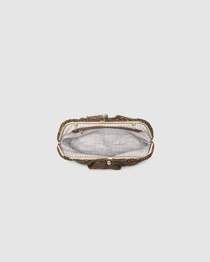 Louenhide Goldie Clutch - Chocolate Knit