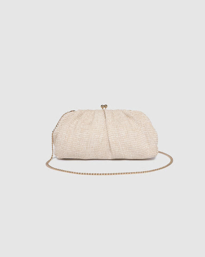 Louenhide Goldie Clutch - Vanilla Raffia