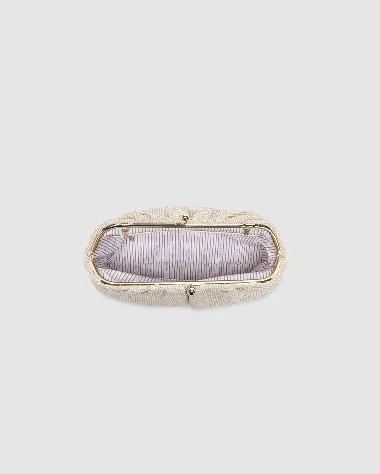 Louenhide Goldie Clutch - Vanilla Raffia