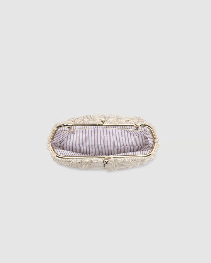 Louenhide Goldie Clutch - Vanilla Raffia