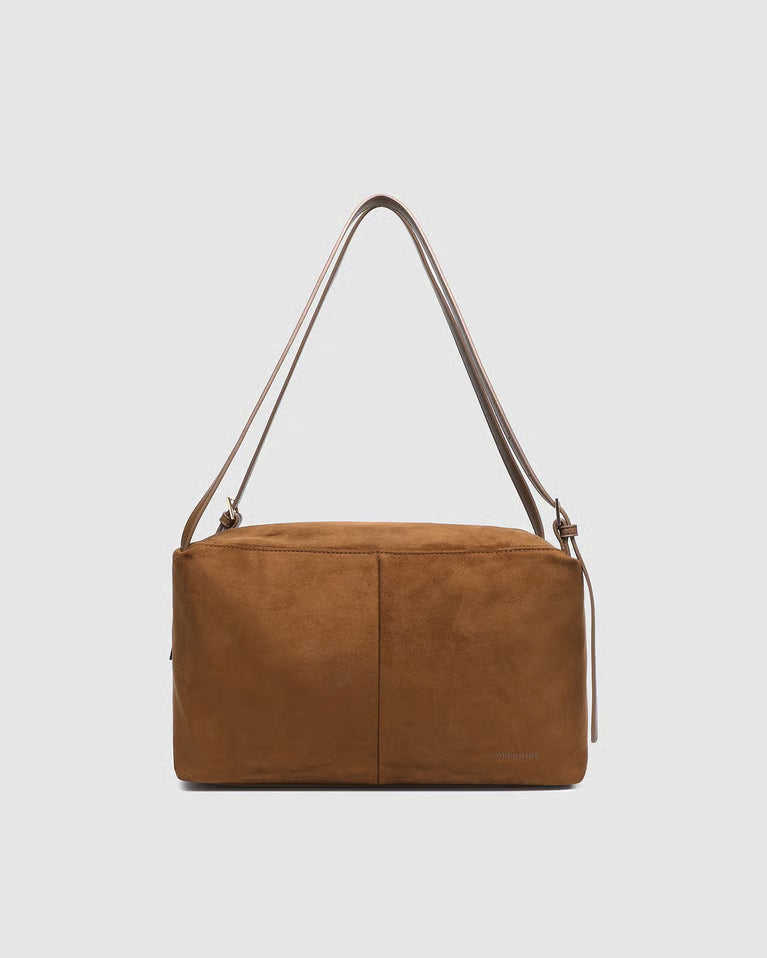 Louenhide Marissa Suede Shoulder Bag - Cognac