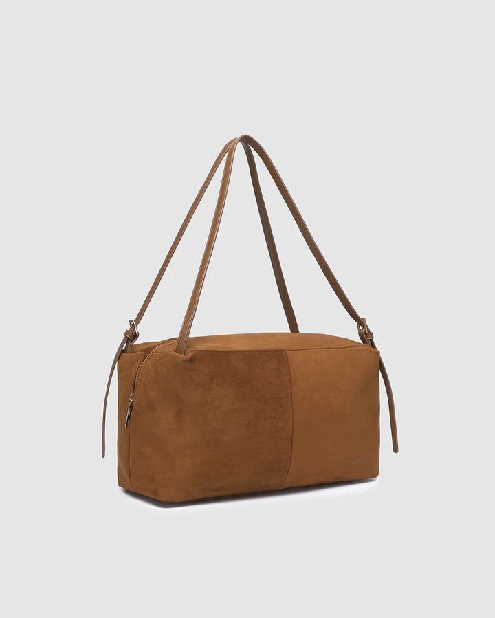 Louenhide Marissa Suede Shoulder Bag - Cognac