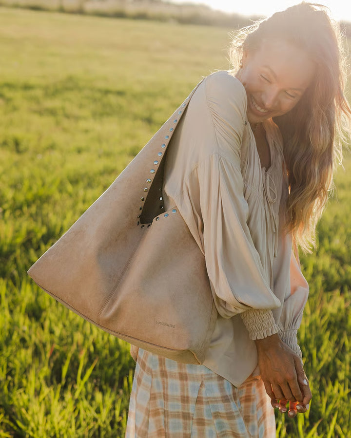 Louenhide Hailey Suede Shoulder Bag - Blonde