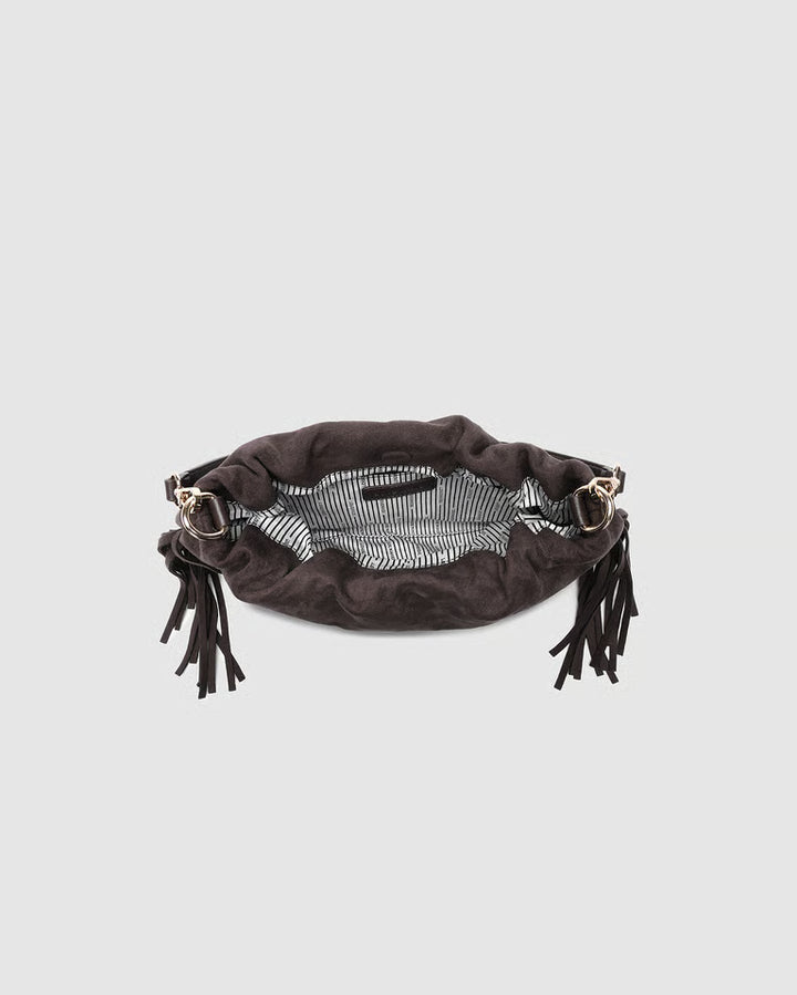 Louenhide Reese Shoulder Bag - Suede Chocolate