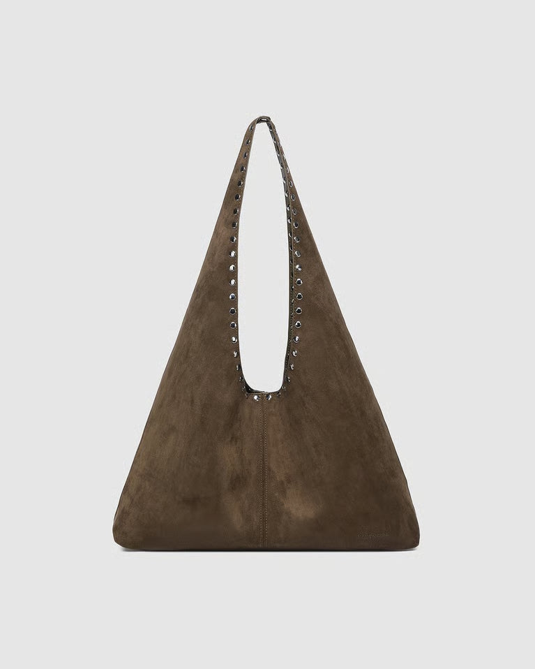 Louenhide Hailey Suede Shoulder Bag - Olive